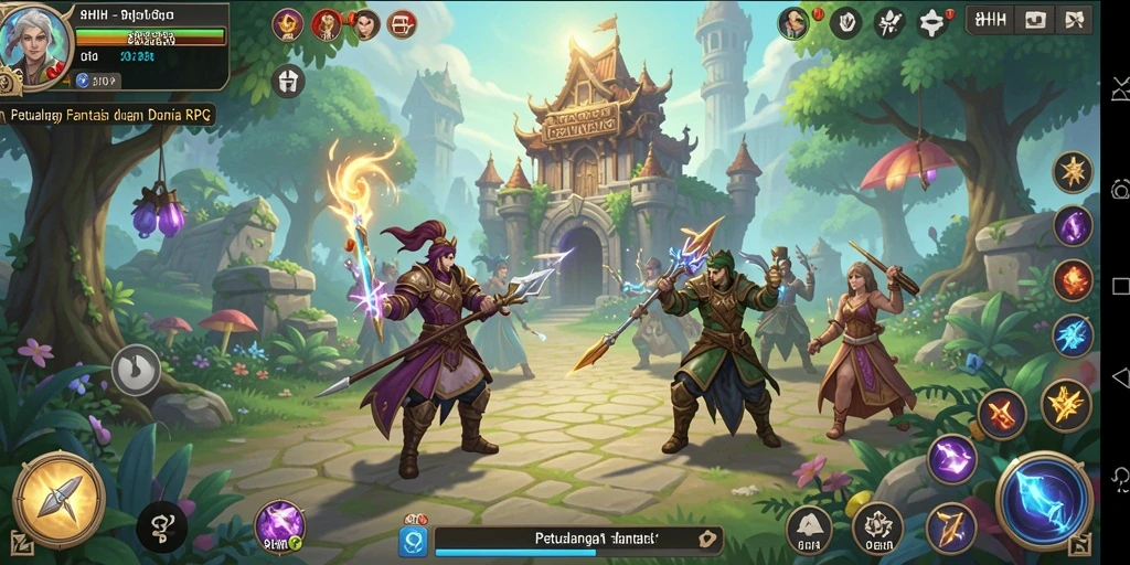 Tampilan gameplay RPG yang mendebarkan dari 8HHH.