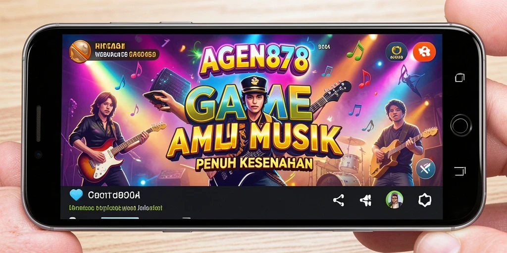 Screenshot gameplay AGEN878 menampilkan aksi permainan musik yang seru.