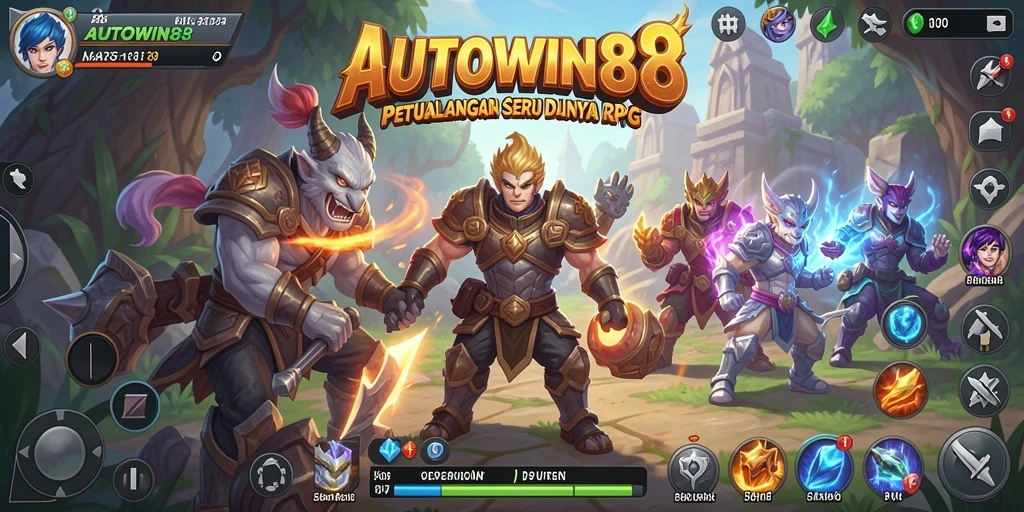 Tangkapan layar gameplay AUTOWIN88 menampilkan aksi petualangan RPG yang mendebarkan.