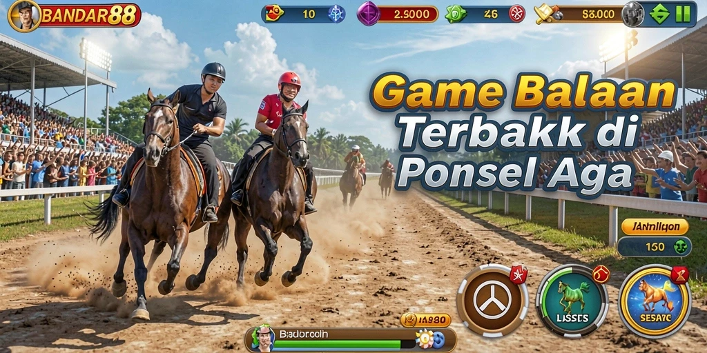 Tampilan gameplay BANDAR88 yang mendebarkan saat balapan.