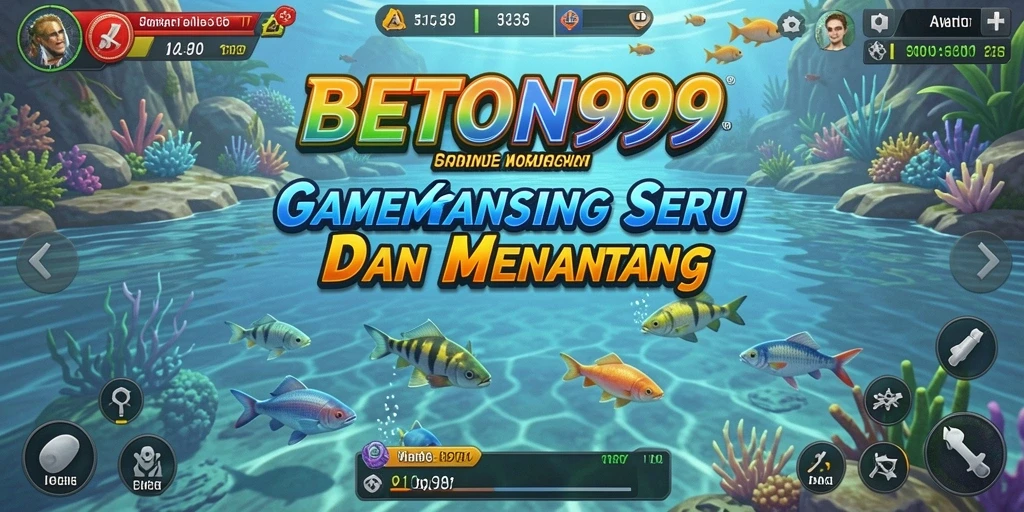 Tampilan gameplay BETON999 yang memukau saat memancing di laut.