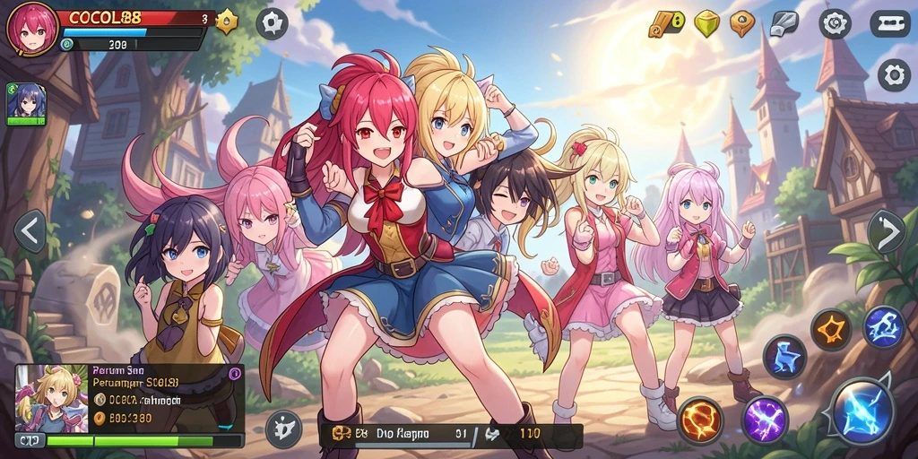 Tampilan gameplay COCOL88 menampilkan karakter Anime dalam pertarungan yang menarik.