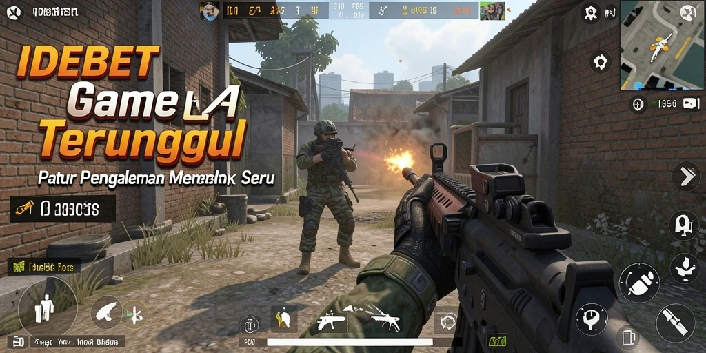 Screenshot gameplay <strong>IDEBET</strong> yang menampilkan aksi menembak yang intens dan mendebarkan.