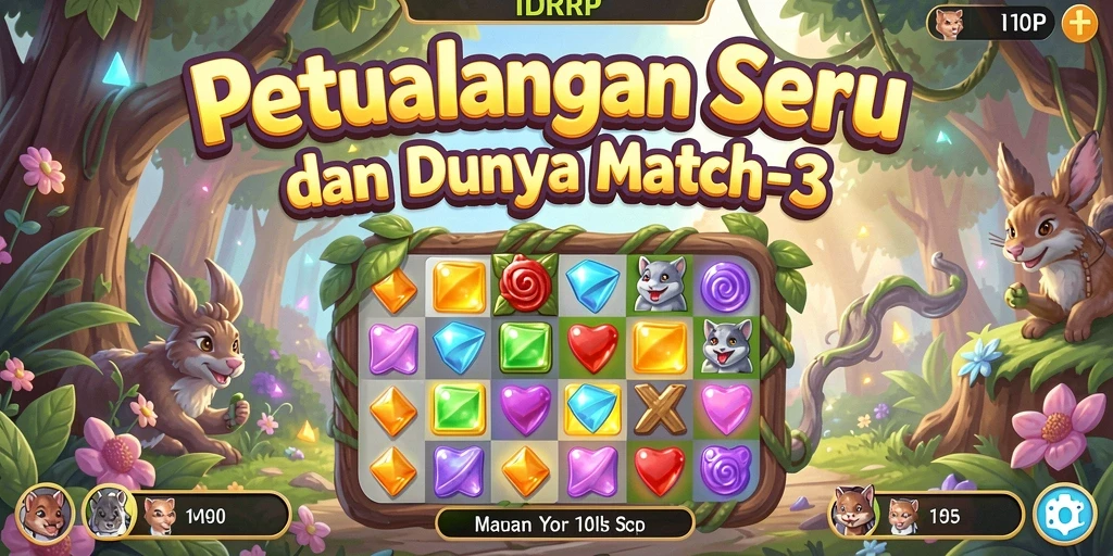 Screenshot menampilkan gameplay seru dan penuh warna dari IDRRP.