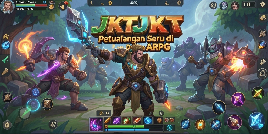 Tampilan seru gameplay ARPG JKTJKT dengan pertarungan yang menegangkan.