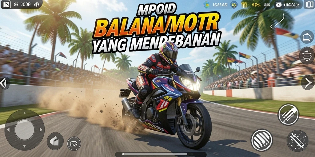 Screenshot MPOID menampilkan aksi balapan motor yang intens.
