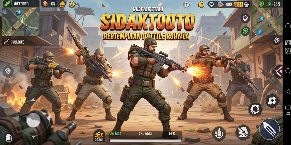 Tangkapan layar gameplay menegangkan di SIDAKTOTO Battle Royale.