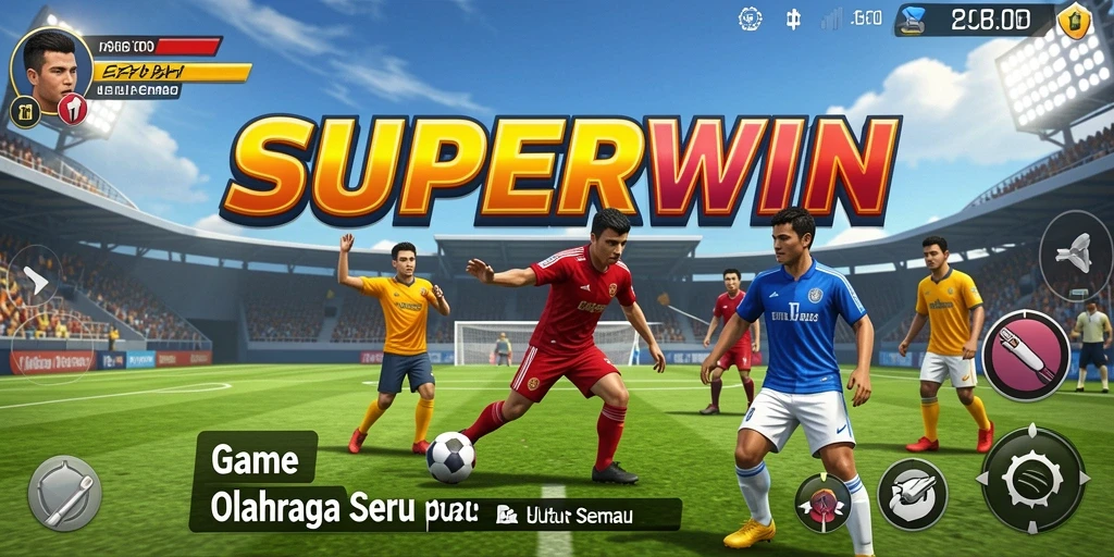 Screenshot gameplay <strong>SUPERWIN</strong> yang menampilkan aksi seru dalam olahraga.