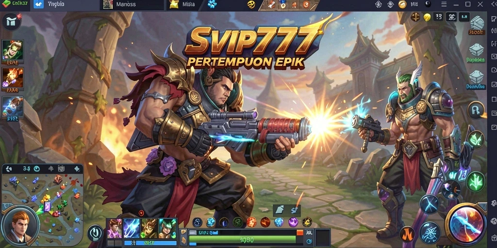 Tangkapan layar gameplay seru di SVIP777 yang menggambarkan pertempuran antar tim.