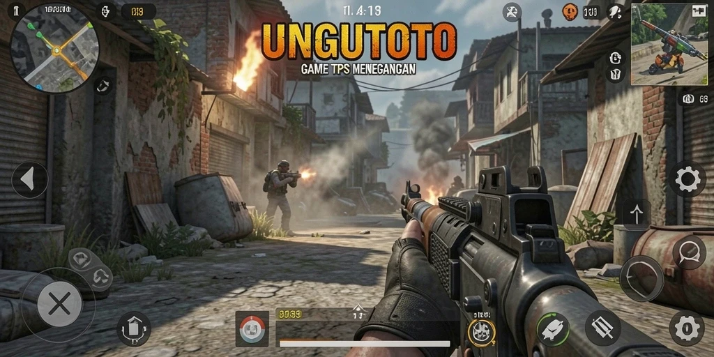 Tampilan gameplay mendebarkan dari UNGUTOTO dengan aksi TPS penuh strategi.