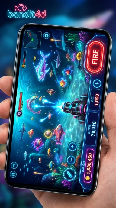 Tampilan utama aplikasi bandit4d dengan berbagai kategori aplikasi.